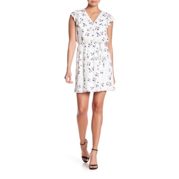 DR2 by Daniel Rainn Patterned Ruffle V-neck Dress - Picture 2 of 8